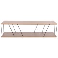 COFFEE TABLE TARS FK8927.12 WALNUT MELAMINE-BLACK METAL RODS 120Χ50Χ30Hcm. COFFEE TABLE TARS FK8927.12 WALNUT MELAMINE-BLACK METAL RODS 120Χ50Χ30Hcm.