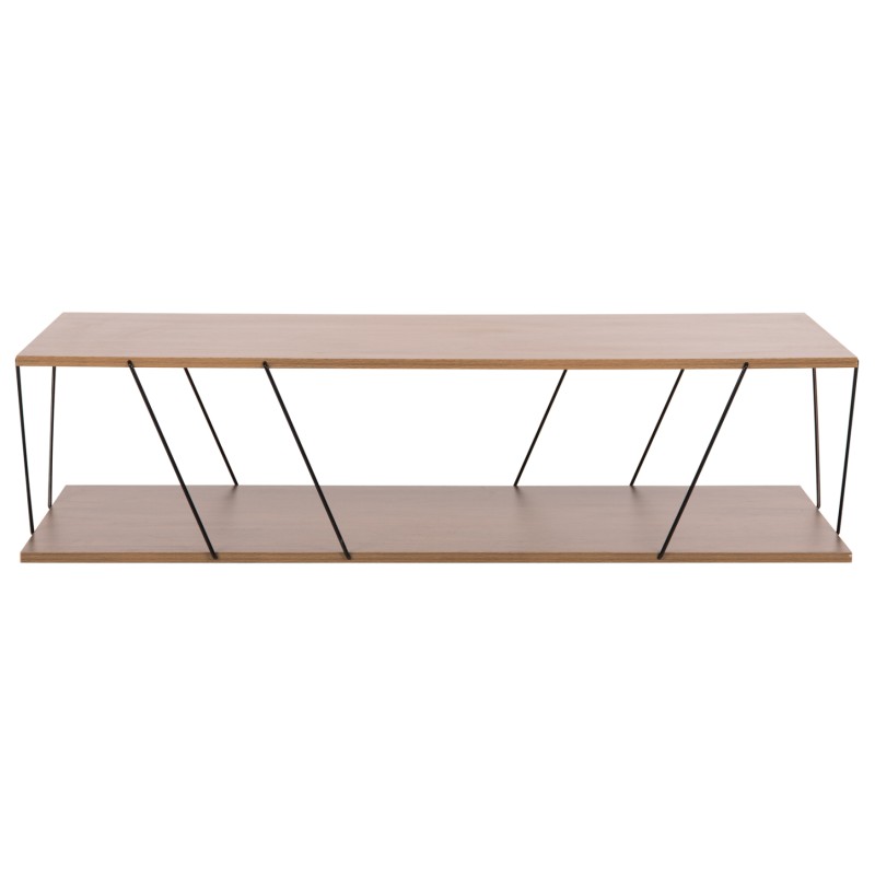COFFEE TABLE TARS FK8927.12 WALNUT MELAMINE-BLACK METAL RODS 120Χ50Χ30Hcm. COFFEE TABLE TARS FK8927.12 WALNUT MELAMINE-BLACK METAL RODS 120Χ50Χ30Hcm.