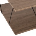 COFFEE TABLE TARS FK8927.12 WALNUT MELAMINE-BLACK METAL RODS 120Χ50Χ30Hcm. COFFEE TABLE TARS FK8927.12 WALNUT MELAMINE-BLACK METAL RODS 120Χ50Χ30Hcm.