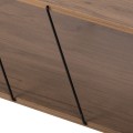 COFFEE TABLE TARS FK8927.12 WALNUT MELAMINE-BLACK METAL RODS 120Χ50Χ30Hcm. COFFEE TABLE TARS FK8927.12 WALNUT MELAMINE-BLACK METAL RODS 120Χ50Χ30Hcm.
