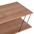 COFFEE TABLE TARS FK8927.11 NATURAL OAK MELAMINE-BLACK METAL RODS 120Χ50Χ30Hcm.