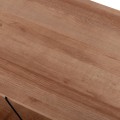 COFFEE TABLE TARS FK8927.11 NATURAL OAK MELAMINE-BLACK METAL RODS 120Χ50Χ30Hcm.