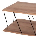 COFFEE TABLE TARS FK8927.11 NATURAL OAK MELAMINE-BLACK METAL RODS 120Χ50Χ30Hcm.