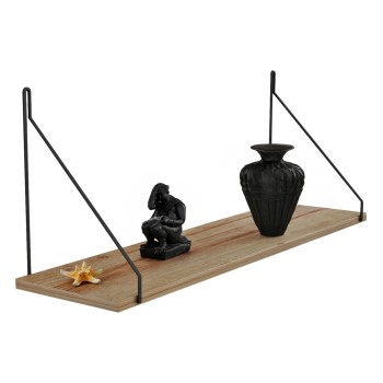 WALL SHELF AGILAN FK9183.11 MELAMINE IN NATURAL OAK 72x20x27Hcm.