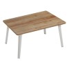 SIDE TABLE/BED TRAY BRITTA FK8965.12 FOLDABLE WHITE METAL LEGS-MELAMINE IN NATURAL 60x34x29Hcm.