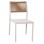 CHAIR ALUMINUM FK5921.02 WHITE FRAME AND TEXTLINE WITH BEIGE SYNTHETIC RATTAN 46x55,5x83Hcm.