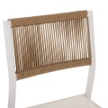 CHAIR ALUMINUM FK5921.02 WHITE FRAME AND TEXTLINE WITH BEIGE SYNTHETIC RATTAN 46x55,5x83Hcm. CHAIR ALUMINUM FK5921.02 WHITE FRAME AND TEXTLINE WITH BEIGE SYNTHETIC RATTAN 46x55,5x83Hcm.