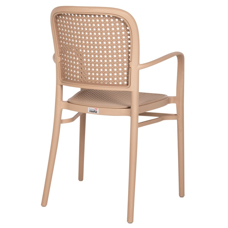 ARMCHAIR POLYPROPYLENE FLOW FK5938.03 CAPPUCCINO 55x53x86Hcm. ARMCHAIR POLYPROPYLENE FLOW FK5938.03 CAPPUCCINO 55x53x86Hcm.