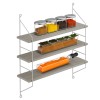 WALL SHELVES ACHALA FK9185.15 MELAMINE IN SONOMA-WHITE FRAME 60x15x68Hcm.