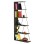 BOOKCASE MINI TARS FK2241.13 OLIVE GREY MELAMINE-BLACK METAL RODS 65x22-24x146Hcm.