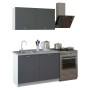 KITCHEN COMPOSITION BLAINE FK2439.10 GREY MELAMINE WITH WHITE COUNTERTOP 120x46-29,2cm.