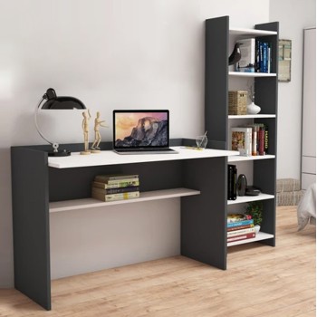 OFFICE SET 2PCS FK11774.13 MELAMINE IN GREY-WHITE