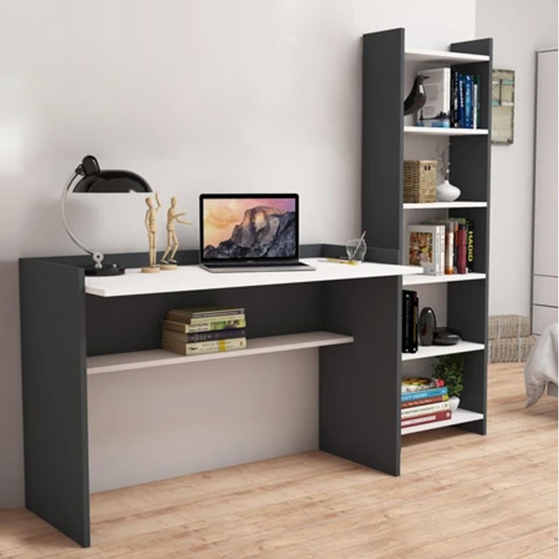 OFFICE SET 2PCS FK11774.13 MELAMINE IN GREY-WHITE OFFICE SET 2PCS FK11774.13 MELAMINE IN GREY-WHITE