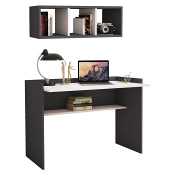 OFFICE SET 2PCS FK11775.13 MELAMINE IN GREY-WHITE