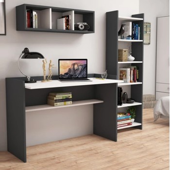 OFFICE COMPOSITION FK11776.13 3PCS MELAMINE IN GREY AND WHITE COLOR OFFICE COMPOSITION FK11776.13 3PCS MELAMINE IN GREY AND WHITE COLOR
