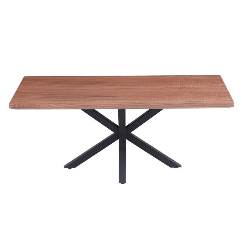 COFFEE TABLE FK9470.02 MDF WITH WALNUT VENEER TOP-BLACK METAL BASE 120x60x45.5Hcm. COFFEE TABLE FK9470.02 MDF WITH WALNUT VENEER TOP-BLACK METAL BASE 120x60x45.5Hcm.