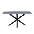 COFFEE TABLE FK9470.05 GREY MARBLE SINTERED STONE TOP-BLACK METAL BASE 120x60x45,5Hcm. COFFEE TABLE FK9470.05 GREY MARBLE SINTERED STONE TOP-BLACK METAL BASE 120x60x45,5Hcm.