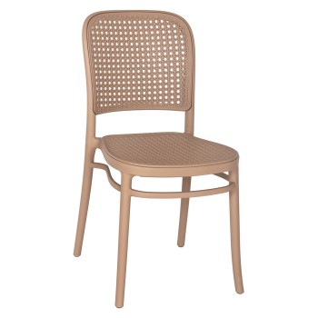 CHAIR POLYROPYLENE FLOW FK5937.03 CAPPUCCINO SEAT AND BACKREST 41x53x85,5Hcm.