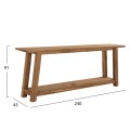 CONSOLE NO DRAWER FK9554 MADE OF RECYCLED TEAK WOOD 240x45x91Hcm. CONSOLE NO DRAWER FK9554 MADE OF RECYCLED TEAK WOOD 240x45x91Hcm.