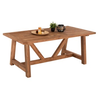 DINING TABLE FK7922 RECYCLED TEAK IN NATURAL COLOR 200X100X75Hcm.
