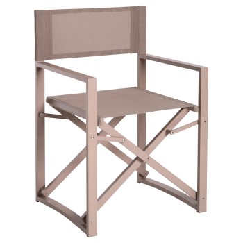 DIRECTOR'S CHAIR ALUMINUM DUPRE FK5094.03 CHAMPAGNE COLOR 57x48,5x85.5Hcm.