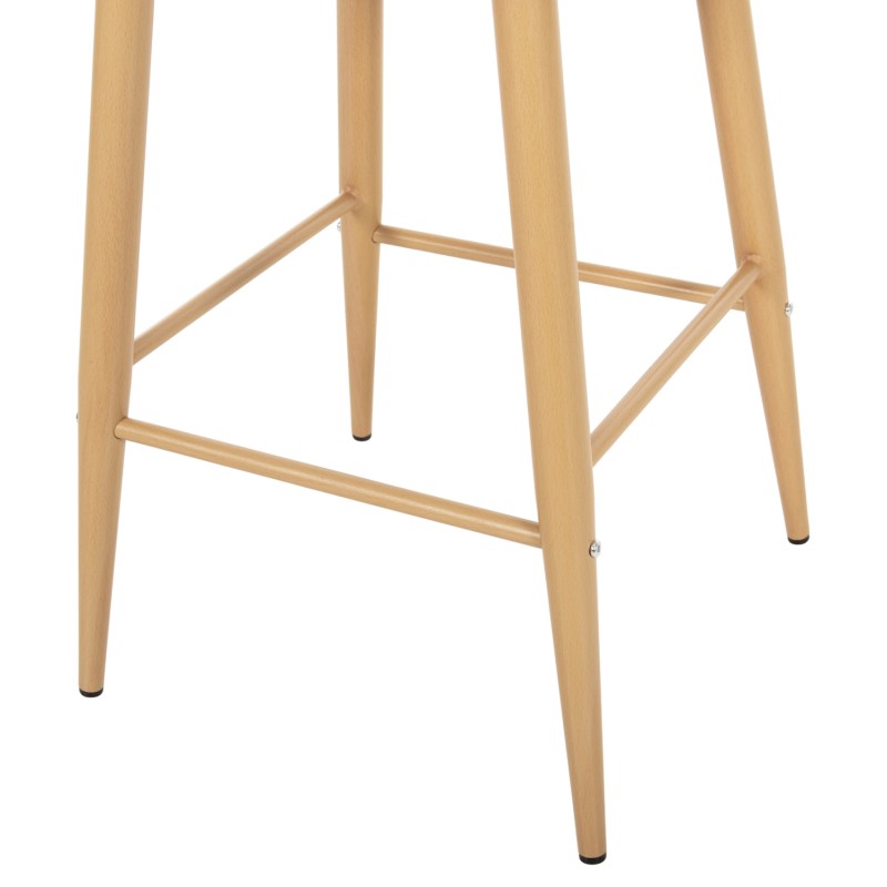 BAR STOOL MEDIUM HEIGHT VANESSA FK9300.25 CAPPUCCINO PP & METAL LEGS IN WOOD COLOR 45,5x46x97Hcm. BAR STOOL MEDIUM HEIGHT VANESSA FK9300.25 CAPPUCCINO PP & METAL LEGS IN WOOD COLOR 45,5x46x97Hcm.