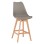 BAR STOOL VEGAS FK8000.40 MEDIUM HEIGHT GREY POLYPROPYLENE NATURAL BEECH WOOD 47x58x100Hcm.