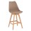 BAR STOOL VEGAS FK8000.55 MEDIUM HEIGHT CAPPUCCINO POLYPROPYLENE NATURAL BEECH WOOD 47x58x100Hcm.