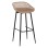 BAR STOOL AVAYA FK8686.13 CAPPUCCINO POLYPROPYLENE-BLACK METAL LEGS 46x48x99Hcm.