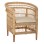 ARMCHAIR MALAWI FK9635.04 MAHOGANY WOOD-RATTAN-WHITE CUSHION 80x70x86Hcm.
