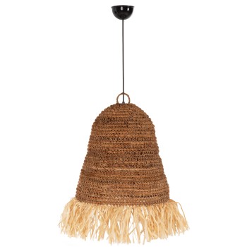 CEILING PENDANT LAMP FK7817 DRIED BANANA TREE FIBERS IN NATURAL COLOR Φ40x62-152Hcm.