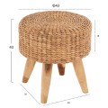 STOOL JIM FK7824 TEAK WOOD IN NATURAL COLOR-MATTED SEAT Φ43x43Hcm. STOOL JIM FK7824 TEAK WOOD IN NATURAL COLOR-MATTED SEAT Φ43x43Hcm.