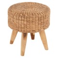 STOOL JIM FK7824 TEAK WOOD IN NATURAL COLOR-MATTED SEAT Φ43x43Hcm. STOOL JIM FK7824 TEAK WOOD IN NATURAL COLOR-MATTED SEAT Φ43x43Hcm.
