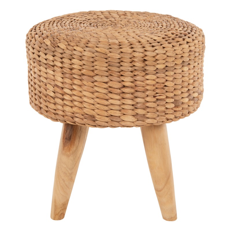 STOOL JIM FK7824 TEAK WOOD IN NATURAL COLOR-MATTED SEAT Φ43x43Hcm. STOOL JIM FK7824 TEAK WOOD IN NATURAL COLOR-MATTED SEAT Φ43x43Hcm.