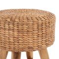STOOL JIM FK7824 TEAK WOOD IN NATURAL COLOR-MATTED SEAT Φ43x43Hcm. STOOL JIM FK7824 TEAK WOOD IN NATURAL COLOR-MATTED SEAT Φ43x43Hcm.