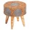 STOOL BEAM FK7826 TEAK WOOD AND SEAGRASS RUSH IN NATURAL & GREY Φ43x45Hcm.