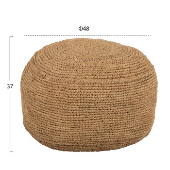 STOOL-POUF AONI FK7828 MADE OF DRIED PALM FIBERS IN NATURAL COLOR Φ48x37Hcm. STOOL-POUF AONI FK7828 MADE OF DRIED PALM FIBERS IN NATURAL COLOR Φ48x37Hcm.