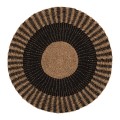 ROUND CARPET KIRKI FK7841 NATURAL SEAGRASS FIBERS IN BLACK-NATURAL COLOR Φ120cm. ROUND CARPET KIRKI FK7841 NATURAL SEAGRASS FIBERS IN BLACK-NATURAL COLOR Φ120cm.