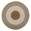 ROUND CARPET KIRKI FK7842 NATURAL SEAGRASS FIBERS IN WHITE-NATURAL COLOR Φ150cm.