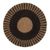 ROUND CARPET KIRKI FK7843 NATURAL SEAGRASS FIBERS IN BLACK-NATURAL COLOR Φ150cm.