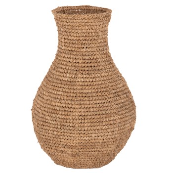 DECORATIVE FLOOR VASE FK7866 PALM FIBER MAT IN NATURAL COLOR Φ34x50Hcm.
