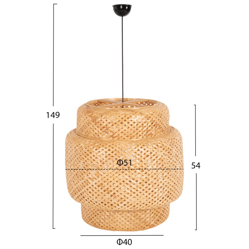 CEILING PENDANT LAMP FK7867 BAMBOO IN NATURAL COLOR Φ51x54-149Hcm. CEILING PENDANT LAMP FK7867 BAMBOO IN NATURAL COLOR Φ51x54-149Hcm.