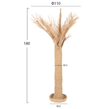 DECORATIVE TREE FK7871 RATTAN IN NATURAL COLOR Φ110x180Hcm. DECORATIVE TREE FK7871 RATTAN IN NATURAL COLOR Φ110x180Hcm.