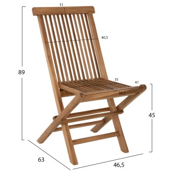 CHAIR KENDALL FK9540 FOLDING-TEAK WOOD IN NATURAL COLOR 46,5x63x89Hcm. CHAIR KENDALL FK9540 FOLDING-TEAK WOOD IN NATURAL COLOR 46,5x63x89Hcm.