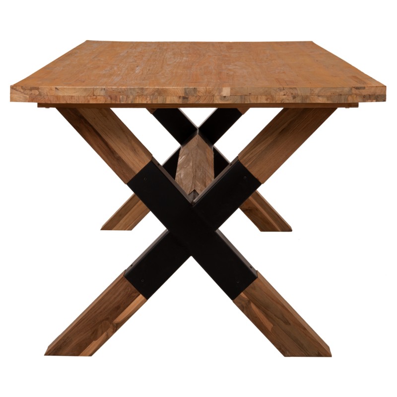 DINING TABLE KATTE FK9557 SOLID RECYCLED TEAK WOOD-LEGS WITH METAL 250x100x78Hcm. DINING TABLE KATTE FK9557 SOLID RECYCLED TEAK WOOD-LEGS WITH METAL 250x100x78Hcm.
