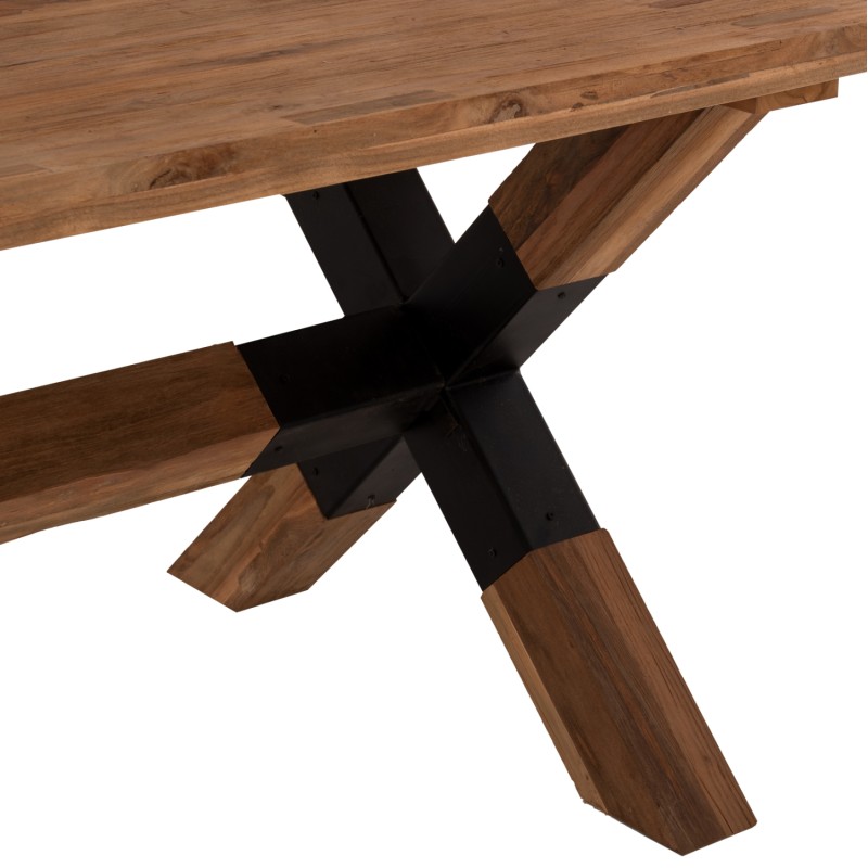 DINING TABLE KATTE FK9557 SOLID RECYCLED TEAK WOOD-LEGS WITH METAL 250x100x78Hcm. DINING TABLE KATTE FK9557 SOLID RECYCLED TEAK WOOD-LEGS WITH METAL 250x100x78Hcm.