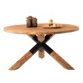 DINING TABLE ROUND KATTE FK9559 RECYCLED TEAK WOOD-LEGS WITH METAL Φ150x78Hcm. DINING TABLE ROUND KATTE FK9559 RECYCLED TEAK WOOD-LEGS WITH METAL Φ150x78Hcm.