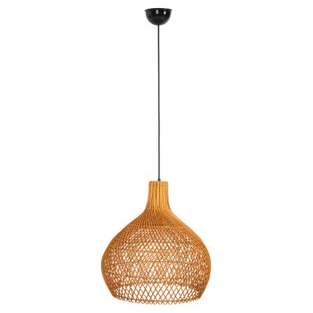 CEILING PENDANT LAMP FK7881 RATTAN IN NATURAL COLOR Φ41x137Hcm.