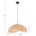 CEILING PENDANT LAMP FK7862 RATTAN IN NATURAL COLOR 62x52x122Hcm. CEILING PENDANT LAMP FK7862 RATTAN IN NATURAL COLOR 62x52x122Hcm.