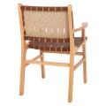 ARMCHAIR FELIPE FK9328.01 TOON WOOD PU LEATHER BROWN 62x59x86Hcm. ARMCHAIR FELIPE FK9328.01 TOON WOOD PU LEATHER BROWN 62x59x86Hcm.